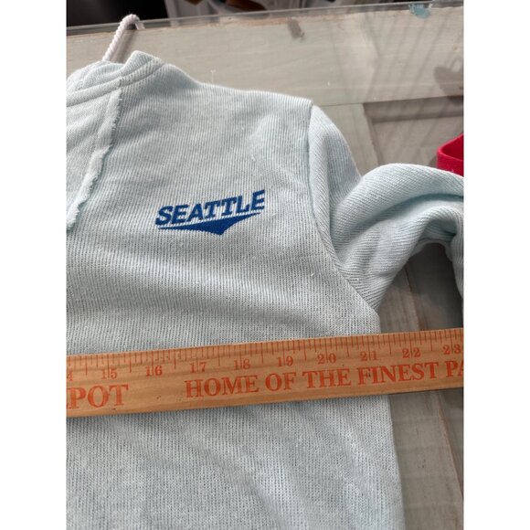 Seattle Cozy Pullover Hoodie Womens L Long Sleeve V-Neck Blue Comfort - Picture 6 of 6